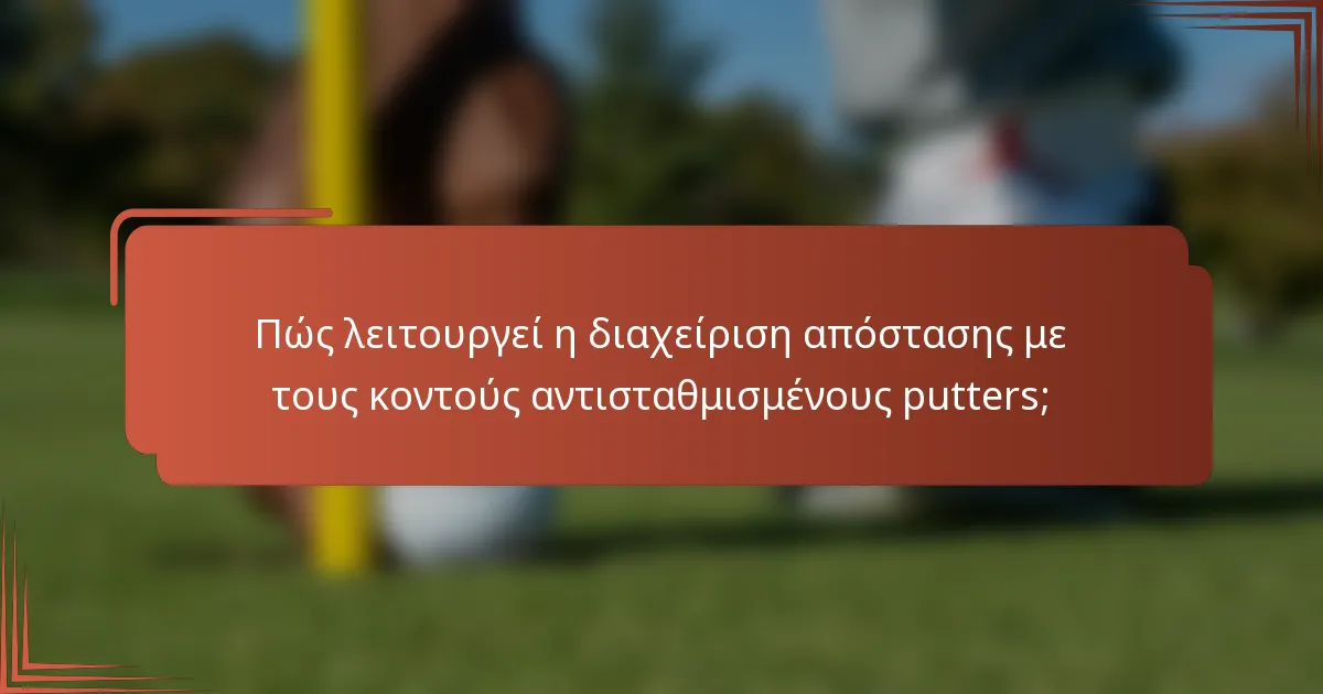 Πώς λειτουργεί η διαχείριση απόστασης με τους κοντούς αντισταθμισμένους putters;